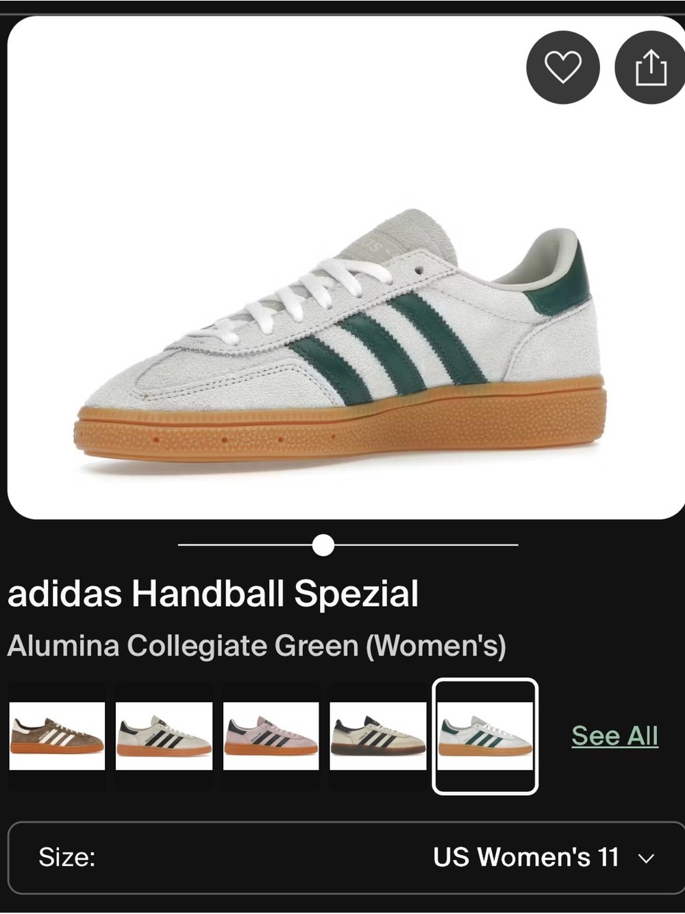 adidas Handball Spezial in White, Green and Gum